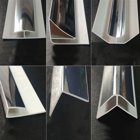 Chrome Cladding Trims 5mm Pvc Wall Panel Silver Trims For Shower Panels