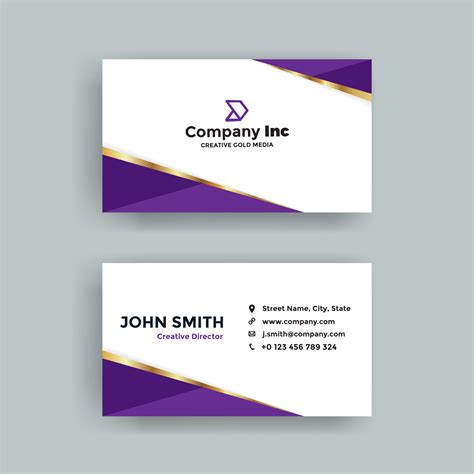 Purple Business Card Vector Art Icons And Graphics For Free Download
