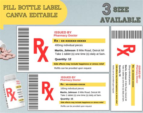 Prescription Label Template