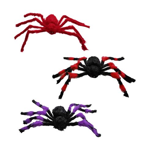 Halloween spider candleholders, 4.75x4 in., flocked plastic skeleton spider decorations, 8.625x4.5x2 in. 75cm Large Spider Plush Toy Halloween Decoration Toys AD ...