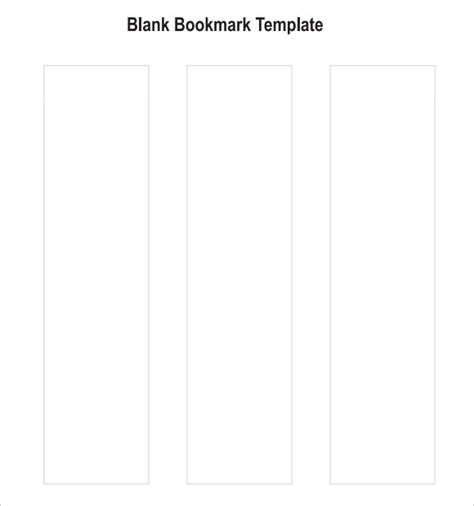 Free 6 Sample Blank Bookmarks In Pdf Ms Word