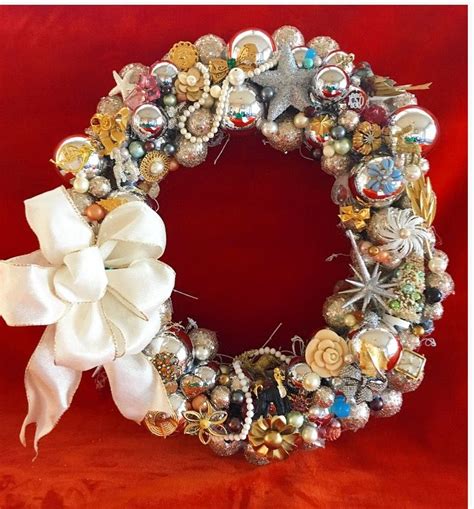 Vintage Jewelry Christmas Wreath Designed By Parker Kennedy Living