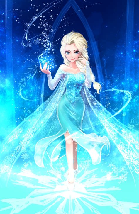 Princess Elsa Cartoon Frozen Movie Fan Art Hd Wallpaper Rare Gallery