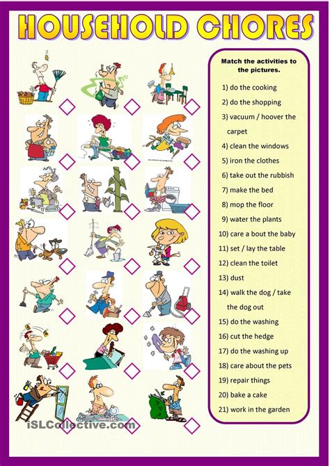 Chores Worksheet