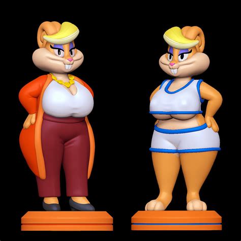 patricia bunny two outfits the looney tunes show 3d model 3d printable cgtrader