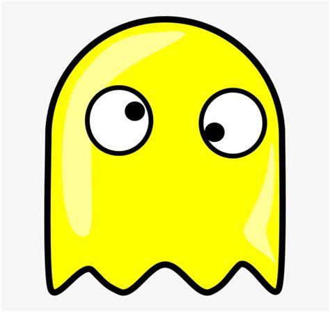 Large Ghost Cliparts Pacman Yellow Ghost Png Transparent Png