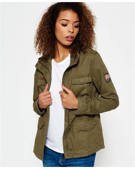 Lyst Superdry Classic Rookie Military Jacket In Green Save 34