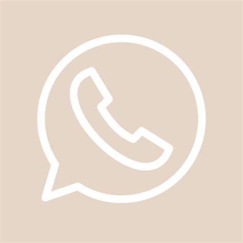 Whatsapp Milky Beige Беж Значок приложения Приложения