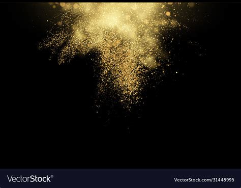 Gold Glitter Dust Texture Design Element Golden Vector Image