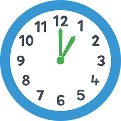 La Una En Punto Reloj Azul PNG Transparente StickPNG