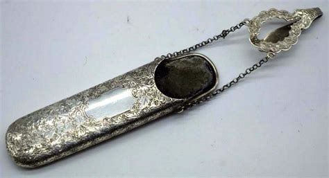 1882 Birmingham Hallmarked Chatelaine Spectacles Case Zother Silver