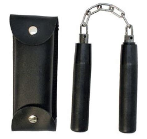 Black Telescopic Nunchaku With Metal Chain And Carry Case Enso