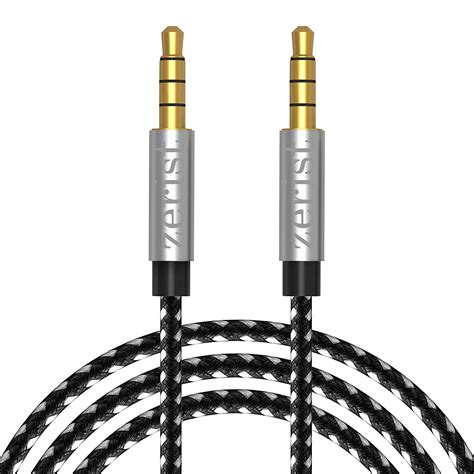 Zerist 4 Pole 35mm Male To Male Extension Cable Nylon Braided Stereo
