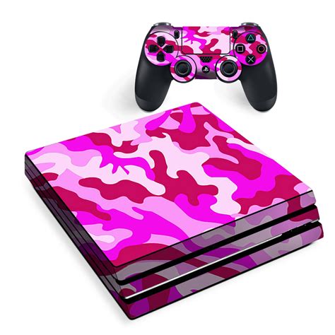Skin For Sony Ps4 Pro Console Decal Stickers Skins Cover Pink Camo