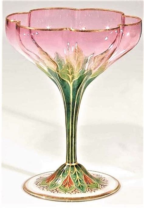 Lobmeyr Champagne Glass 1900 Glaskunst Jugendstil Design Jugendstil