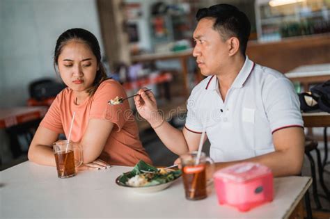 A Plate Of Pecel Cuisine Is Shown By Asian Girl Stock Image Image Of