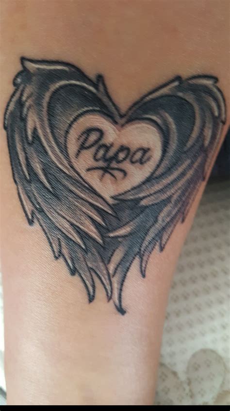 My Angel Wings In Memory Of Dad Tattoo Guardian Angel Angel Tattoo Arm