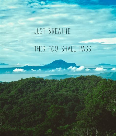This morning from our bible reading in acts 27 i was reminded of this commonly quoted phrase, this, too, shall pass. it is a paraphrase taken from the king james bible and it came to pass. it occurs 477 times in the kjv and 177 in the nkjv. Just breathe This too shall pass. Poster | Kate L | Keep ...