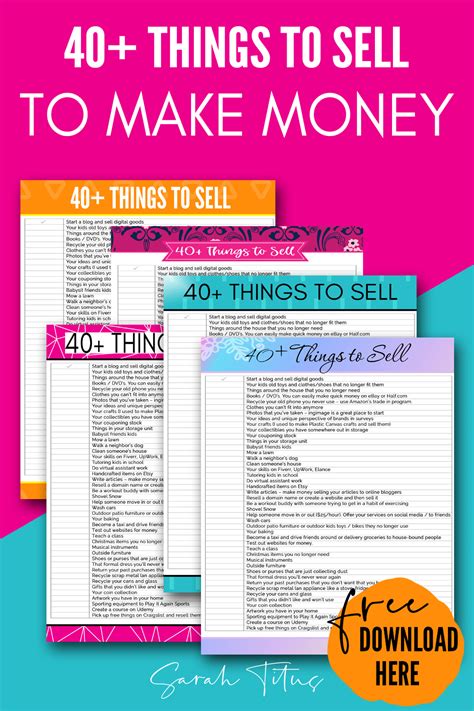 40+ Things To Sell Right Now to Make Money - Sarah Titus