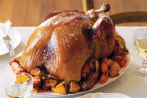 Roast Turkey With Sage And Walnut Stuffing With Gravy