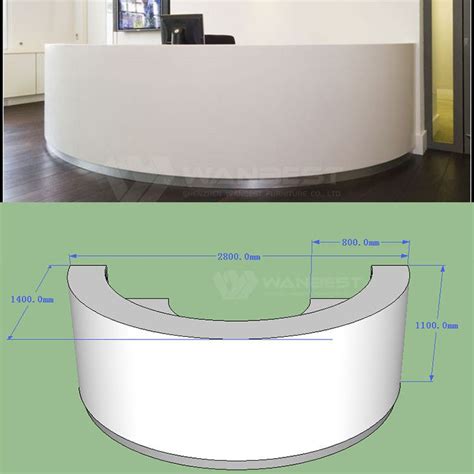Circle desk itself divided into two types, the circle desk design and semi circle desk design. Lobby white half circle solid surface reception desk ...
