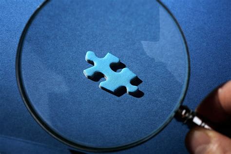 80 Search For Missing Puzzle Pieces With A Magnifying Glass Stock