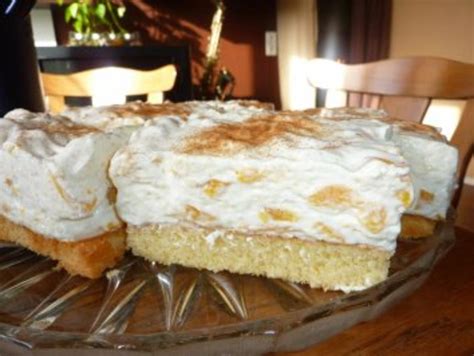 Jetzt ausprobieren mit ♥ chefkoch.de ♥. Kuchen: Fantakuchen mit Pfirsichschmand - Rezept - kochbar.de