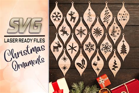 Download Christmas Ornament & Earring SVG Bundle Glowforge Files ...