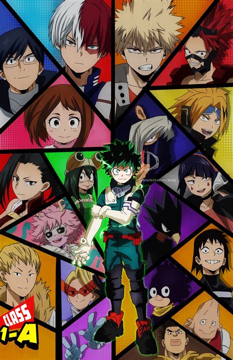 Class 1A from Inner Demon Art | Anime, Anime guys, Hero poster