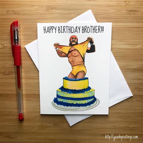 80s Pro Wrestling Birthday Card Wrestling Fans Birthday Etsy