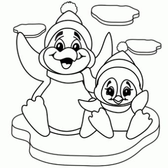 This animal coloring page features a picture of penguins. Penguin Coloring Pages (2) Coloring Kids - Coloring Kids
