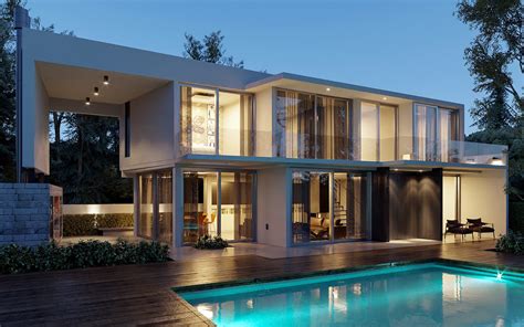 Exterior Modern Villa On Behance