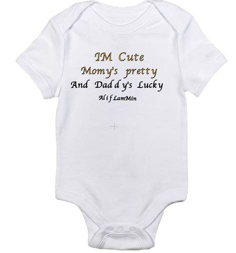 I Am Cute New Born Baby Bodysuits Infant With Funny Saying Baby