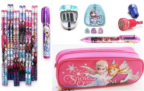 Disney Frozen Anna And Elsa Pencil Case With Frozen Anna And Elsa Pencils Erasers And 1