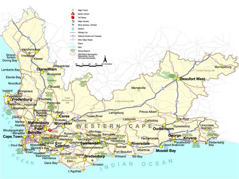 Western Cape Tourist Map Wispernet