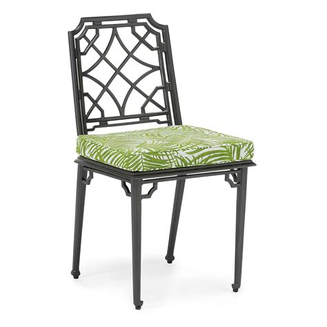 Here's all the steps in between: Rissington metal outdoor dining chair with enhanced fabric ...