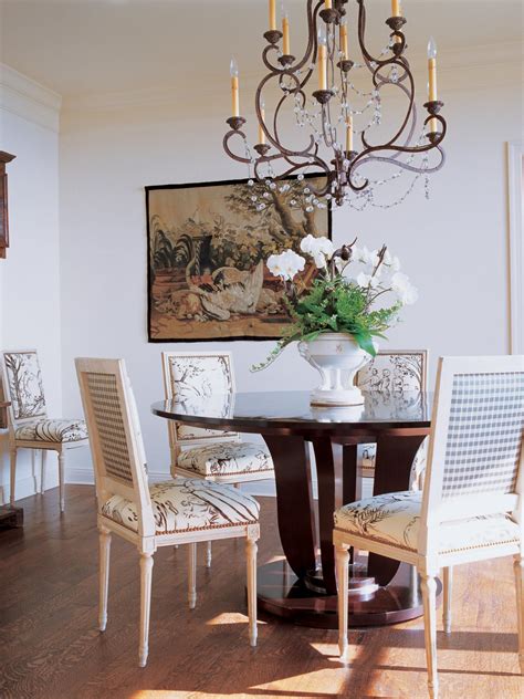 Traditional Dining Area With Ornate Chandelier Hgtv