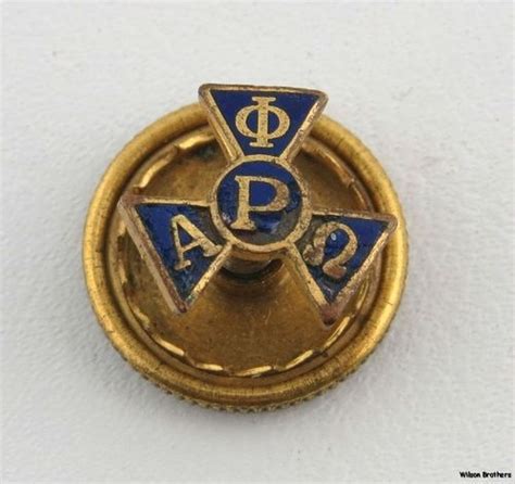 Genuine Pearl Alpha Phi Omega Badge Vintage Pledge Pin Enamel Greek