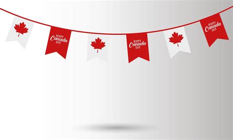 Canadian Banner Pennant For Happy Canada Day Vector Design Vector Art At Vecteezy