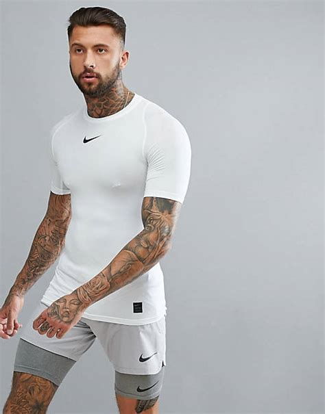 Nike Training Pro Compression T Shirt In White 838091 100 Asos