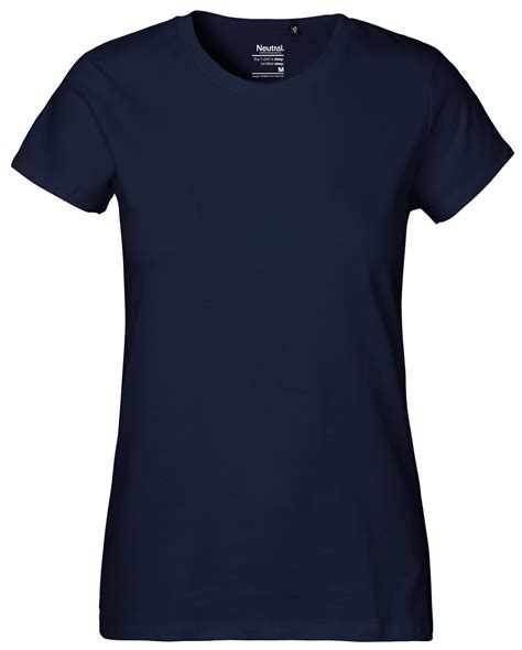 Dunkelblaues Damen T Shirt Aus 100 Bio Baumwolle