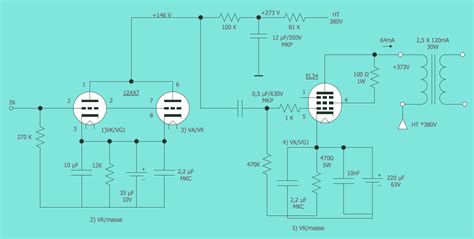 The circuit (first diagram) utilizes double clock ne556 to create the sound. Electrical Schematics