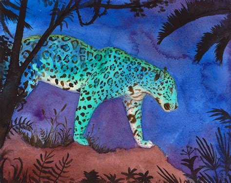 Surreal Jaguar Original Painting Stormslegacy Designs