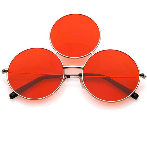 Novelty Oversize Round Triple Circle Color Tone Sunglasses C715 Unique Sunglasses Stylish