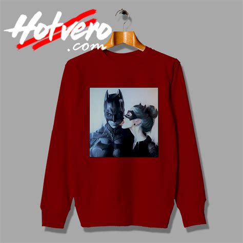Catwoman Licking Batman Poster Sweatshirt