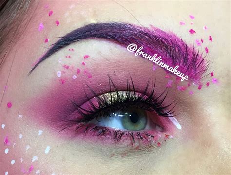 Pink Brows Colourful Brows Pink Makeup Natural Smokey Eye Pink