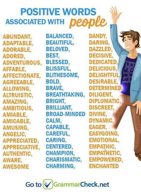 Positive Adjectives To Describe People Academic