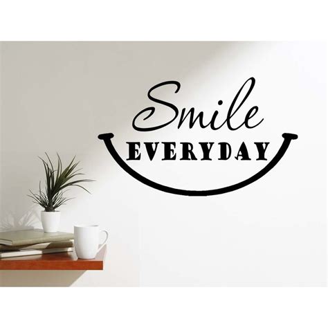 Winston Porter Smile Everyday Happy Quotes Motivating Wall Decal Wayfair