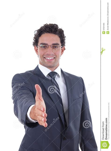 Businessman Offers His Hand Stock Image Image Of Formal Corporate
