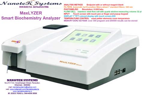 Maxlyzer Smart Semi Auto Bio Chemistry Analyzer AVECON At Rs